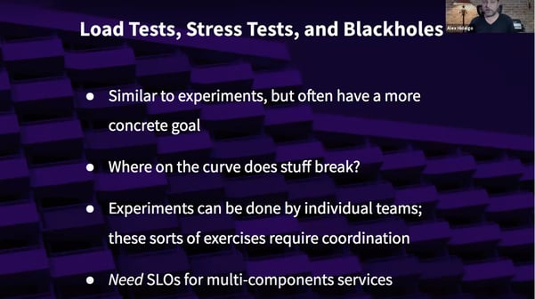 load test, stress test, and blackholes