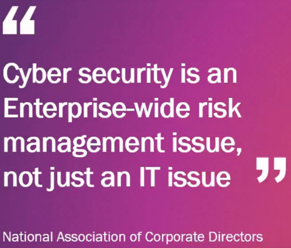 cyber security is enterprise-wide